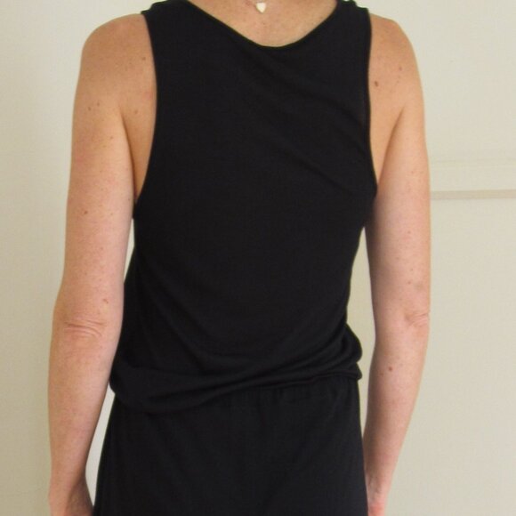 Michael Stars Maxi Dress Black Size M Sleeveless Micro Modal - Picture 5 of 15